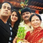 Anushka Shetty with her family brother Gunaranjan Shetty and Sai Ramesh Shetty